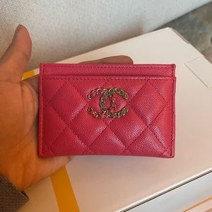 Chanel cardboard wallet